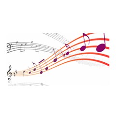 Music Notes Clef Sound Satin Wrap by Bajindul