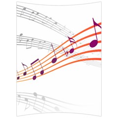 Music Notes Clef Sound Back Support Cushion by Bajindul