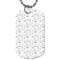 Music Notes Background Wallpaper Dog Tag (one Side) by Bajindul