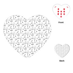 Music Notes Background Wallpaper Playing Cards (heart) by Bajindul