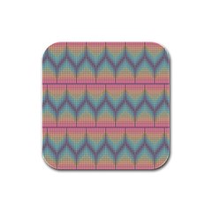 Pattern Background Texture Colorful Rubber Square Coaster (4 Pack)  by Bajindul