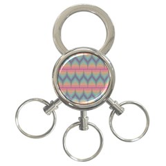 Pattern Background Texture Colorful 3-ring Key Chain by Bajindul