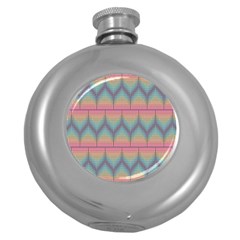 Pattern Background Texture Colorful Round Hip Flask (5 Oz) by Bajindul