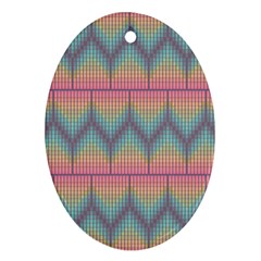 Pattern Background Texture Colorful Oval Ornament (two Sides) by Bajindul