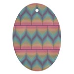 Pattern Background Texture Colorful Oval Ornament (Two Sides) Back