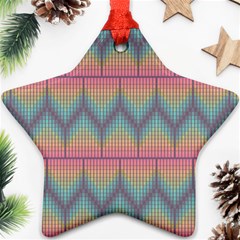 Pattern Background Texture Colorful Star Ornament (two Sides) by Bajindul