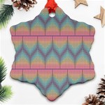 Pattern Background Texture Colorful Snowflake Ornament (Two Sides) Front