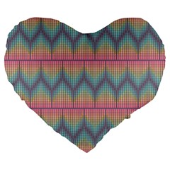 Pattern Background Texture Colorful Large 19  Premium Heart Shape Cushions by Bajindul