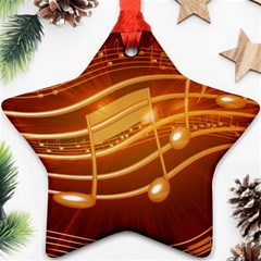 Music Notes Sound Musical Love Ornament (star) by Bajindul