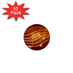 Music Notes Sound Musical Love 1  Mini Buttons (10 Pack)  by Bajindul