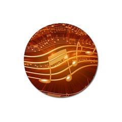 Music Notes Sound Musical Love Magnet 3  (round) by Bajindul