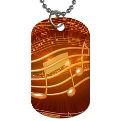 Music Notes Sound Musical Love Dog Tag (two Sides) by Bajindul