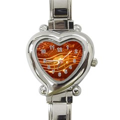 Music Notes Sound Musical Love Heart Italian Charm Watch by Bajindul