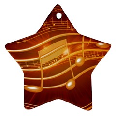 Music Notes Sound Musical Love Star Ornament (two Sides) by Bajindul