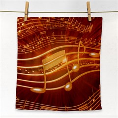 Music Notes Sound Musical Love Face Towel by Bajindul