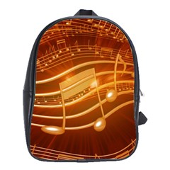 Music Notes Sound Musical Love School Bag (large)