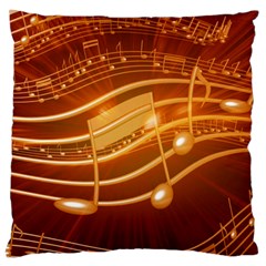 Music Notes Sound Musical Love Large Cushion Case (one Side) by Bajindul