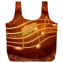 Music Notes Sound Musical Love Full Print Recycle Bag (xl) by Bajindul