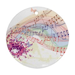 Music Notes Abstract Ornament (round) by Bajindul