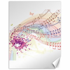 Music Notes Abstract Canvas 12  X 16  by Bajindul