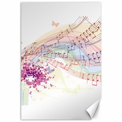 Music Notes Abstract Canvas 12  X 18  by Bajindul