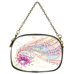 Music Notes Abstract Chain Purse (one Side) by Bajindul