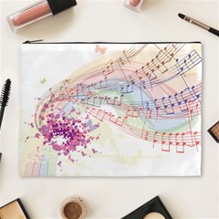 Music Notes Abstract Cosmetic Bag (xl) by Bajindul