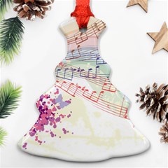 Music Notes Abstract Ornament (christmas Tree)  by Bajindul