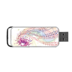 Music Notes Abstract Portable Usb Flash (one Side) by Bajindul