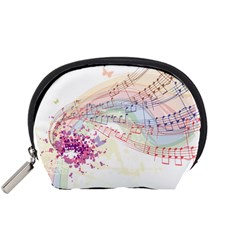 Music Notes Abstract Accessory Pouch (small) by Bajindul