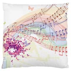 Music Notes Abstract Standard Flano Cushion Case (one Side) by Bajindul