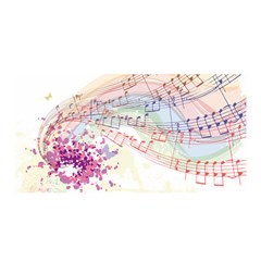 Music Notes Abstract Satin Wrap by Bajindul