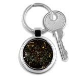 Music Clef Musical Note Background Key Chain (Round) Front