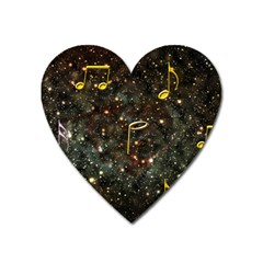 Music Clef Musical Note Background Heart Magnet by Bajindul