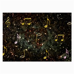 Music Clef Musical Note Background Large Glasses Cloth (2 Sides) by Bajindul