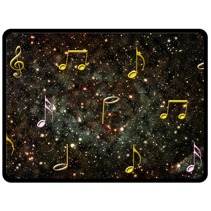 Music Clef Musical Note Background Fleece Blanket (Large) 