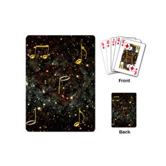 Music Clef Musical Note Background Playing Cards (mini) by Bajindul