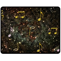 Music Clef Musical Note Background Double Sided Fleece Blanket (medium)  by Bajindul