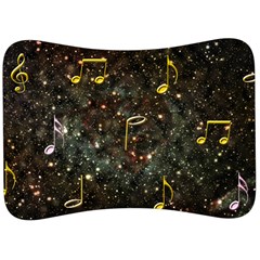 Music Clef Musical Note Background Velour Seat Head Rest Cushion by Bajindul