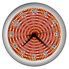 Pattern Background Structure Wall Clock (silver) by Bajindul