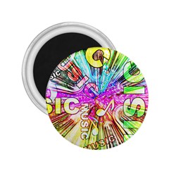 Music Abstract Sound Colorful 2 25  Magnets by Bajindul