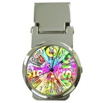 Music Abstract Sound Colorful Money Clip Watches Front