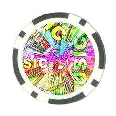 Music Abstract Sound Colorful Poker Chip Card Guard by Bajindul