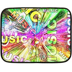 Music Abstract Sound Colorful Fleece Blanket (mini) by Bajindul