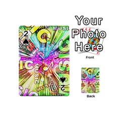 Music Abstract Sound Colorful Playing Cards Double Sided (mini) by Bajindul