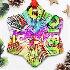 Music Abstract Sound Colorful Ornament (snowflake) by Bajindul