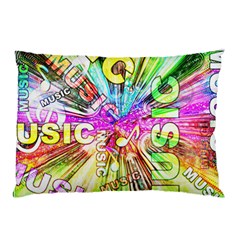 Music Abstract Sound Colorful Pillow Case (two Sides) by Bajindul