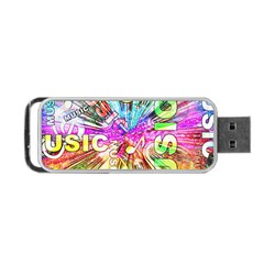 Music Abstract Sound Colorful Portable Usb Flash (one Side) by Bajindul