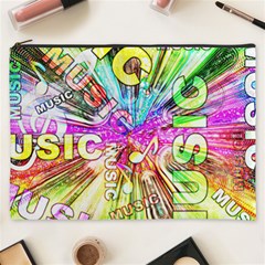 Music Abstract Sound Colorful Cosmetic Bag (xxxl) by Bajindul