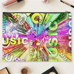 Music Abstract Sound Colorful Cosmetic Bag (XXXL) Back